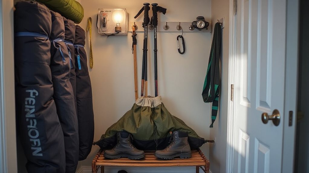 organize store access camping gear