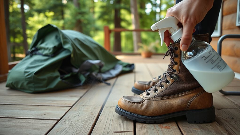 permethrin treat boots pack tent
