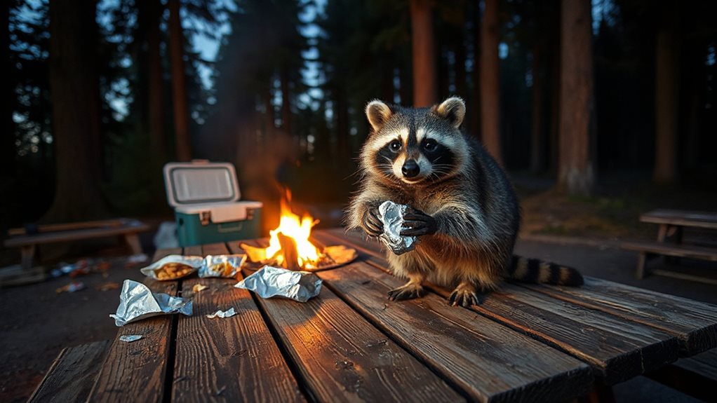 raccoons drawn to human food sources
