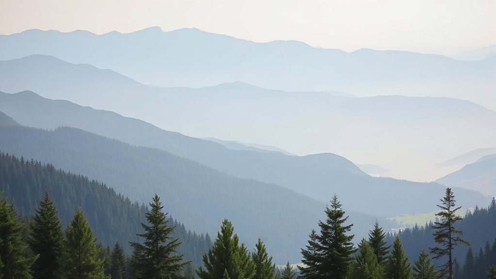 rayleigh scattering creates blue distances