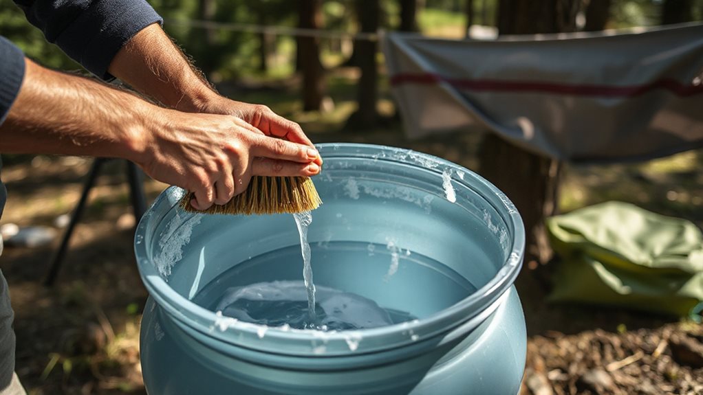 regularly sanitize and inspect rainwater system