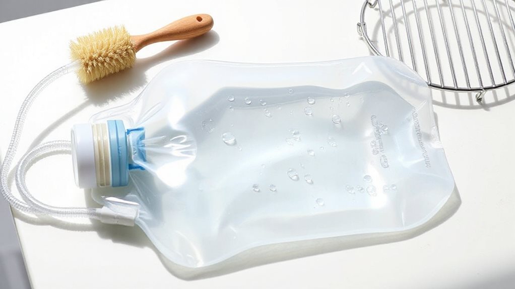 rinse soak scrubbing dry