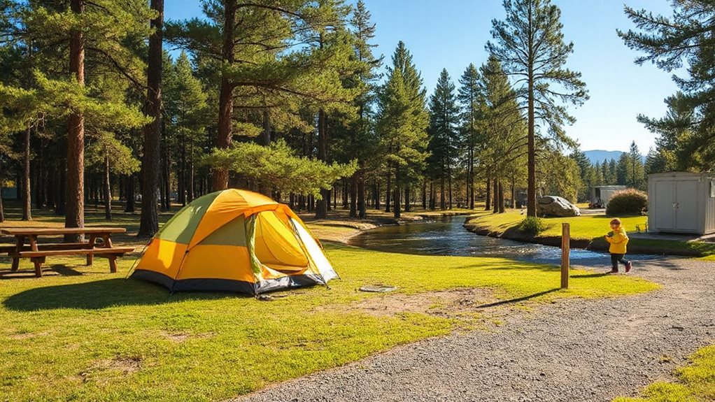 safe family friendly campsite with amenities