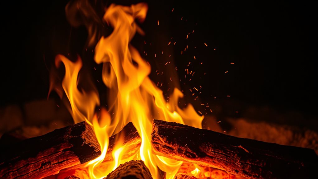 seasoned wood teepee burn