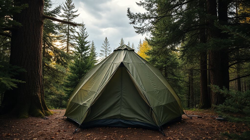 set up shelter early windbreaks