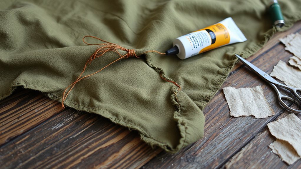 sew glue patch seal tent
