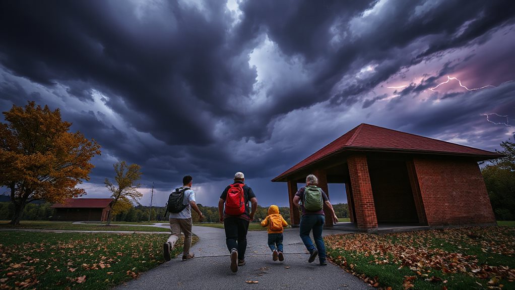 shelter indoors avoid windows