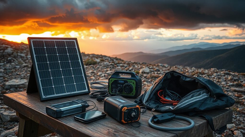 solar panel primary battery backup weatherproofed system