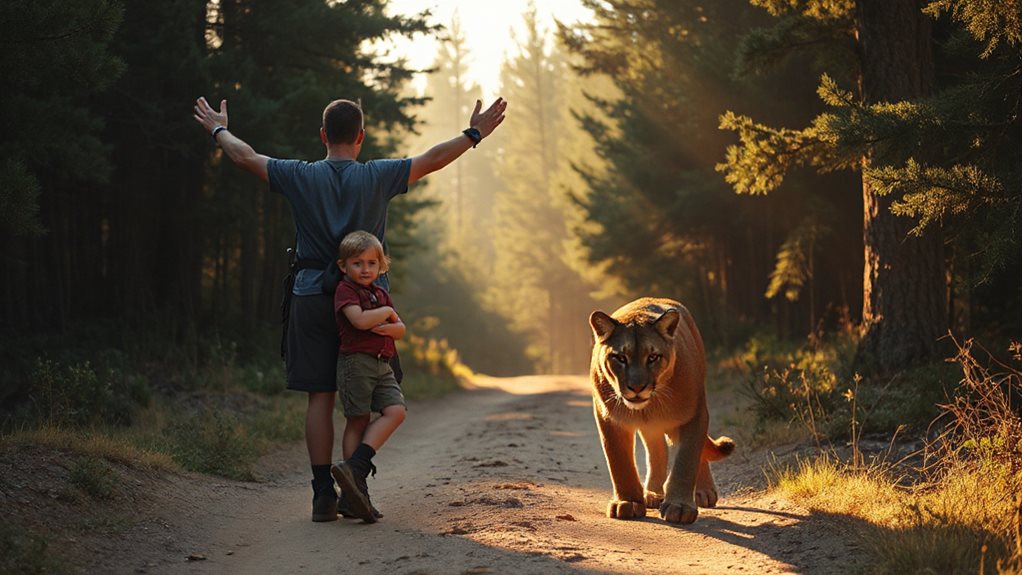 speak firmly back away protect children