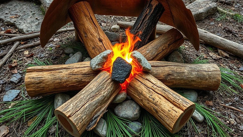 star fire with windbreak burns steadily