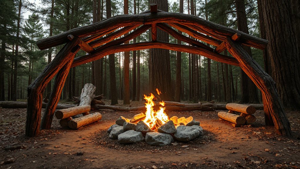 stone fire pit with gravel pad safety airflow