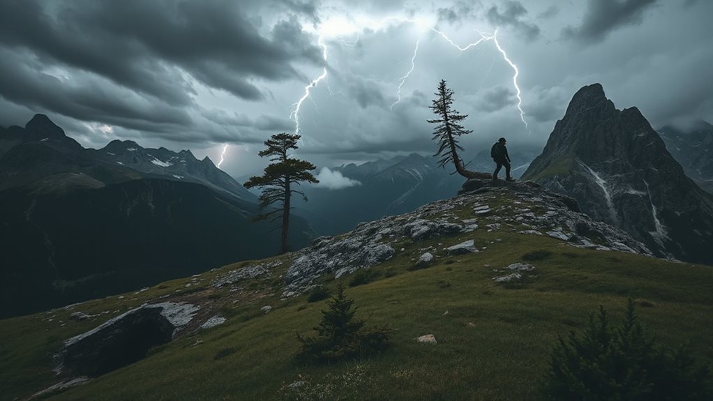 storm safety open fields tall objects