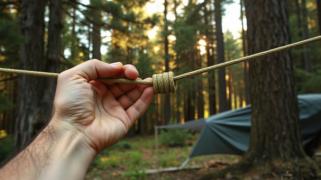 taut line for quick adjustments