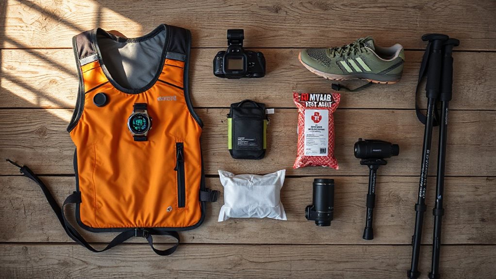 trail running safety gear prep layers