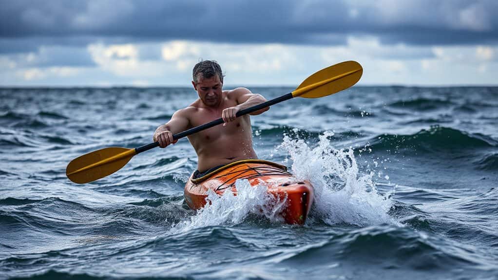 centered posture prevents capsize