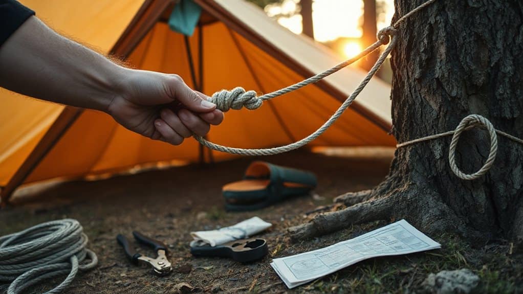 choose correct rope knot tension