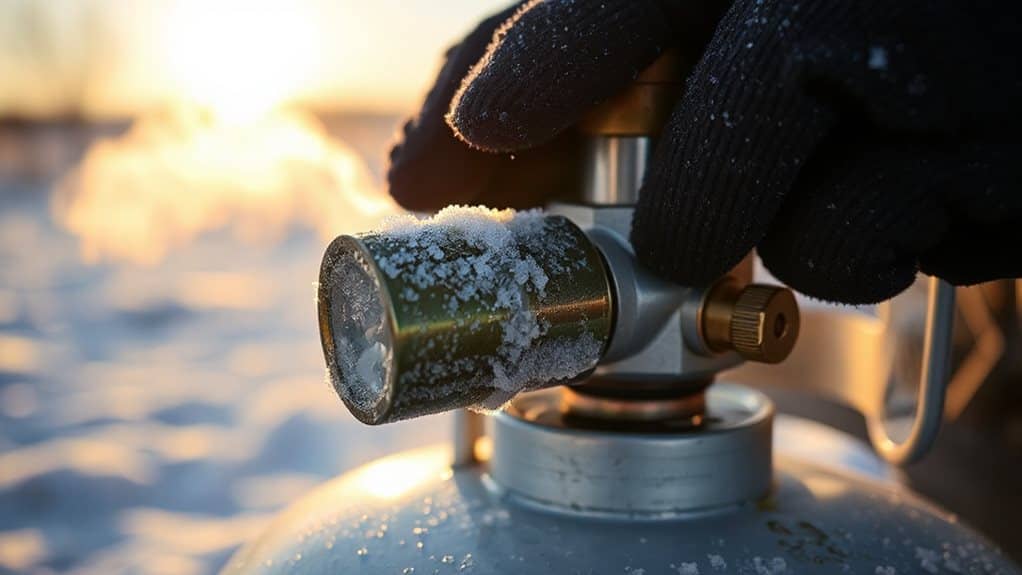 cold slows propane vaporization