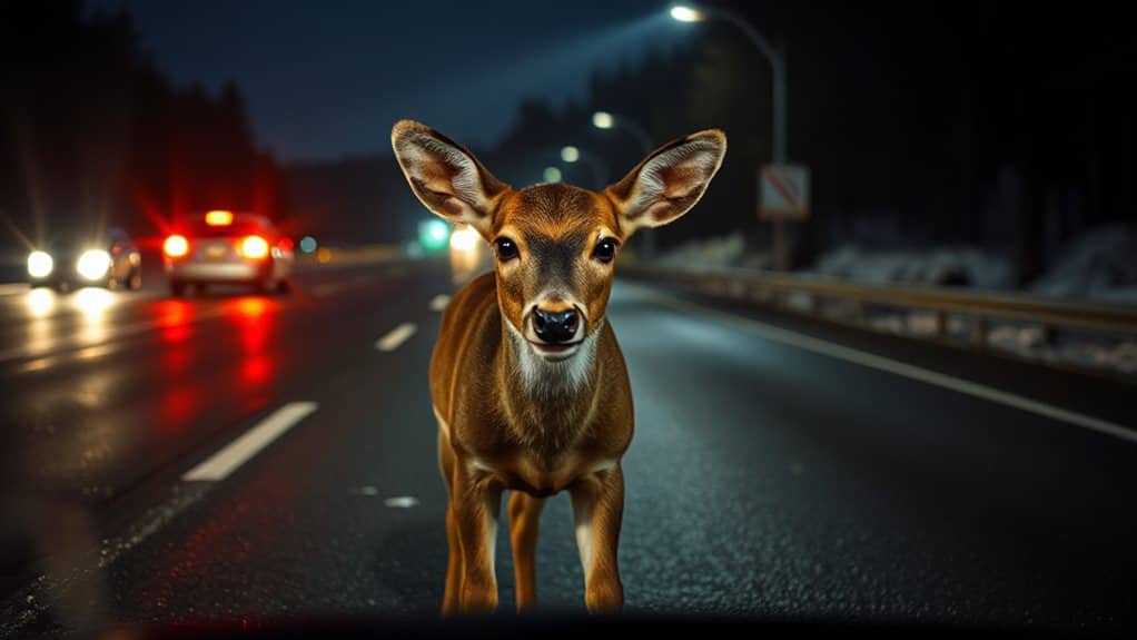 deer frozen in headlights
