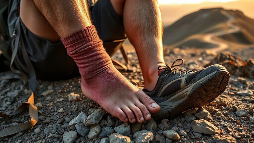 feet swell during long hikes