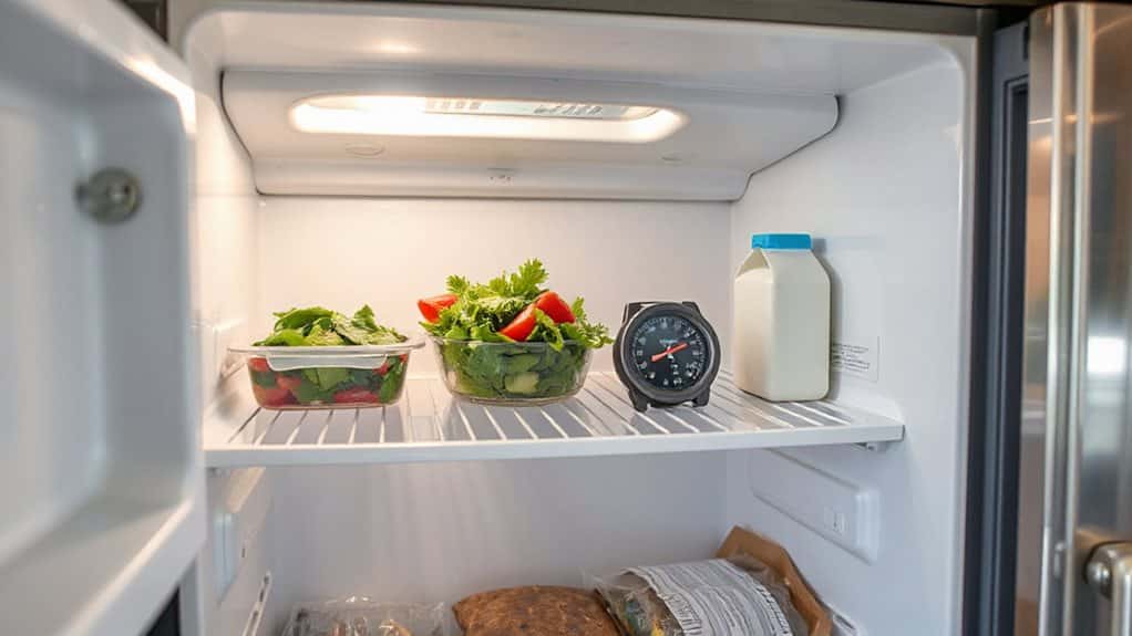 rv fridge safe temperature range