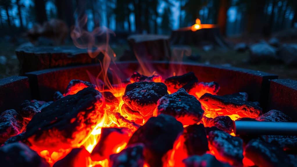 saturate coals stir until cool