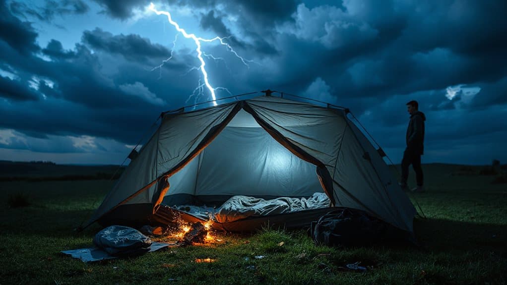tent lightning strike effects