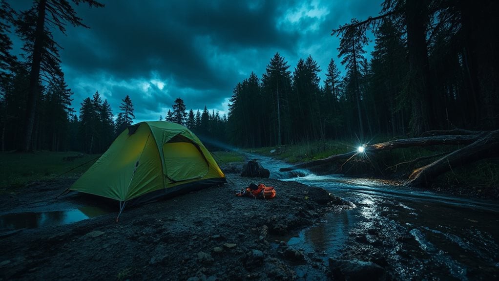 unsafe rainfall for camping
