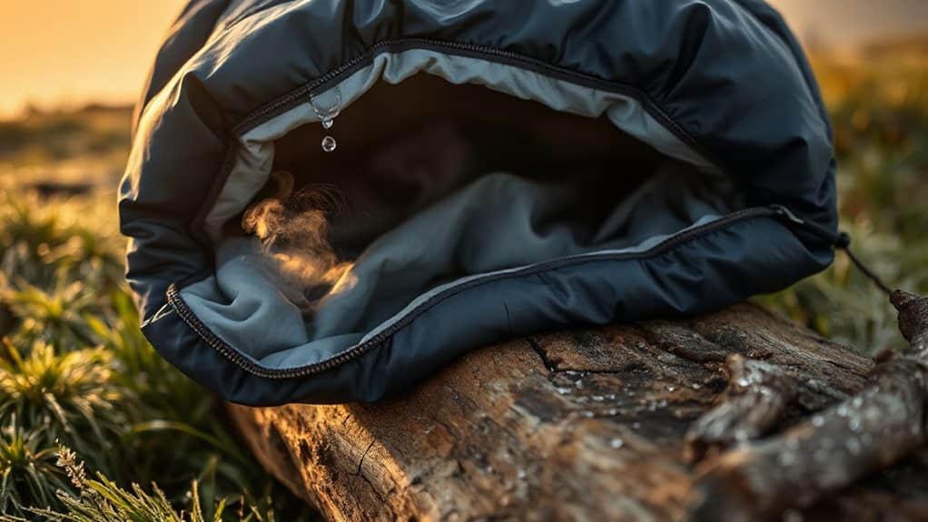 why sleeping bags get damp