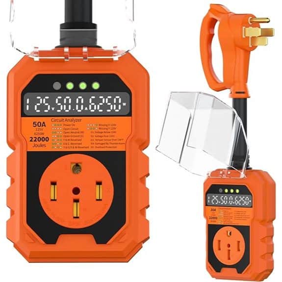 RV Surge Protector 50A with Auto Shutoff and LED Display