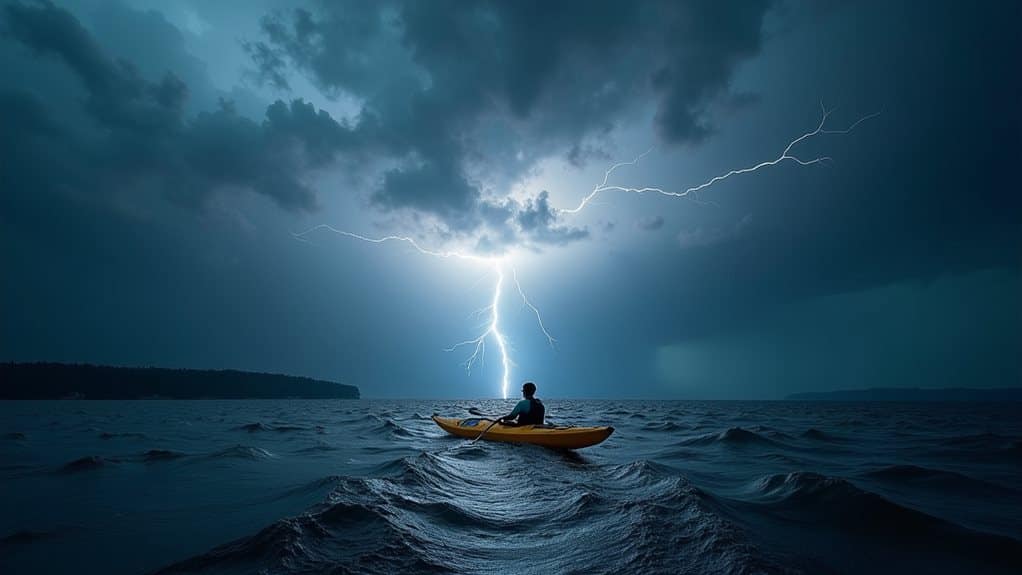 avoid kayaking during storms