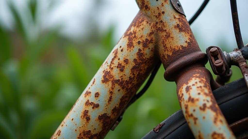 bicycle rust formation outdoors