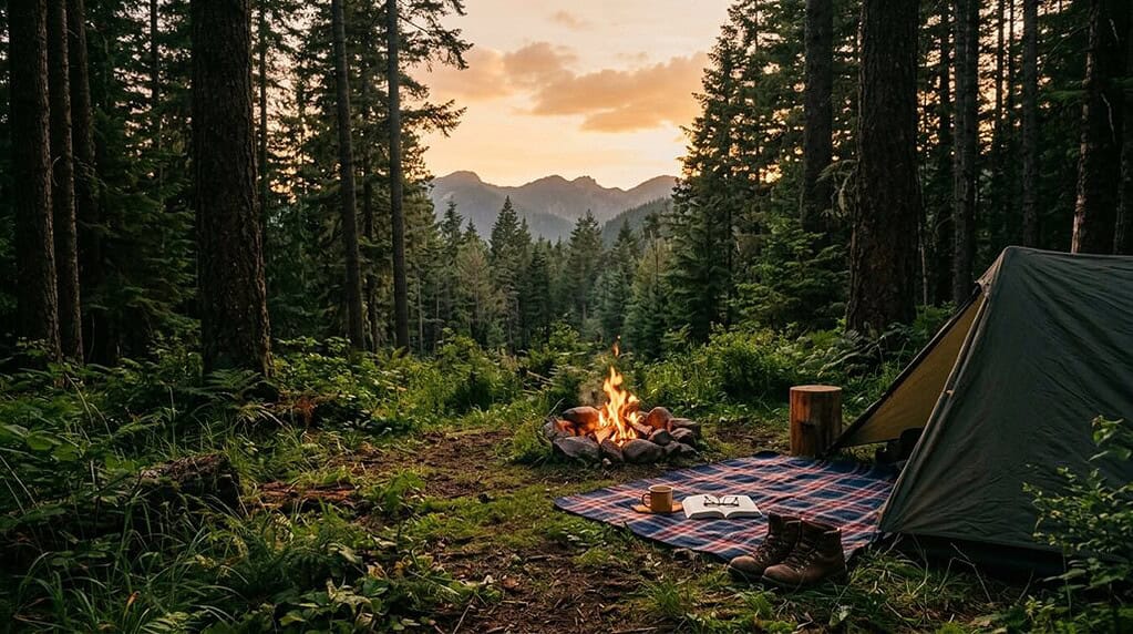 camping reduces anxiety stress