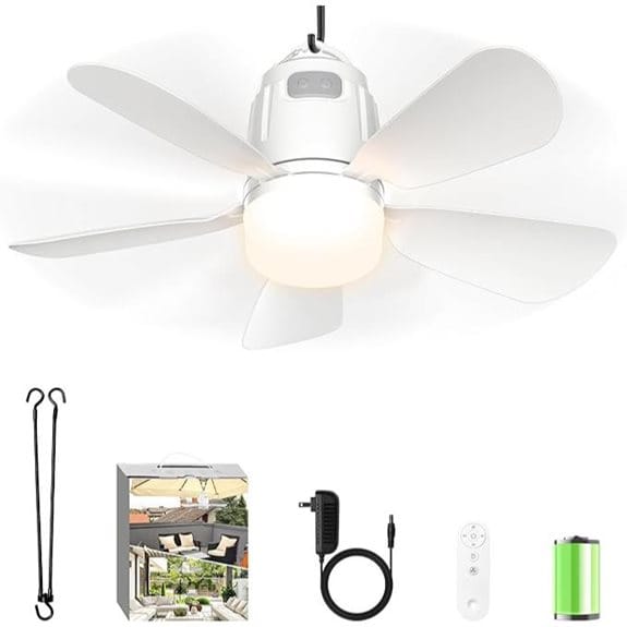 Canopy Fan 20'' Portable Outdoor Ceiling Fan with Light