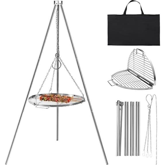 Campfire Tripod Grill with Carrying Bag