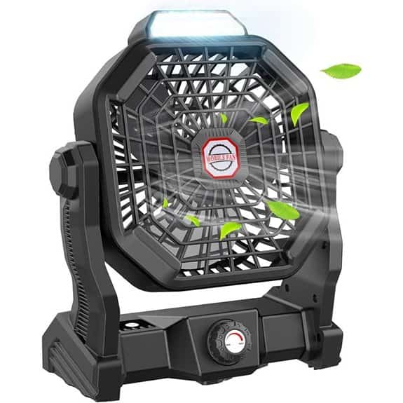 JINLICTE Portable Camping Fan Rechargeable 13-60Hrs Runtime