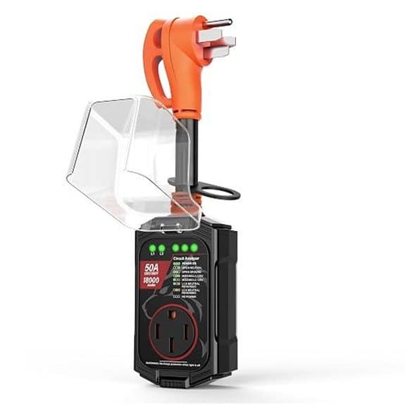Vehiker 18000 Joules RV Surge Protector with Waterproof Cover