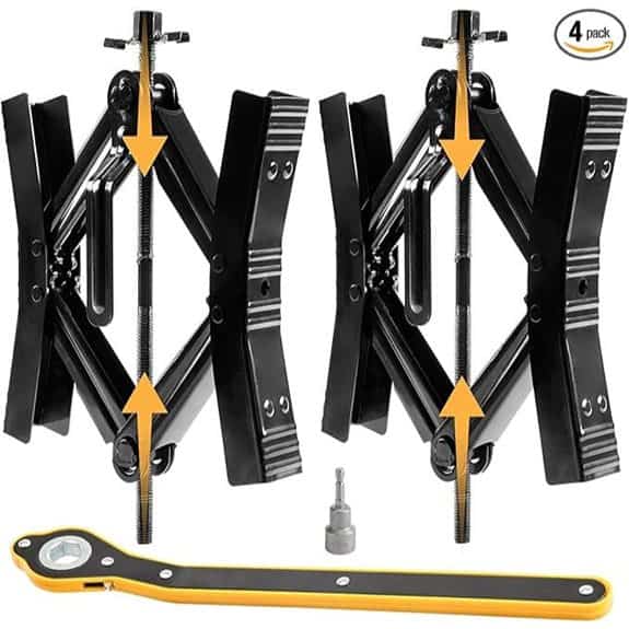 Camper Wheel Chock Stabilizer Set for Travel Trailers