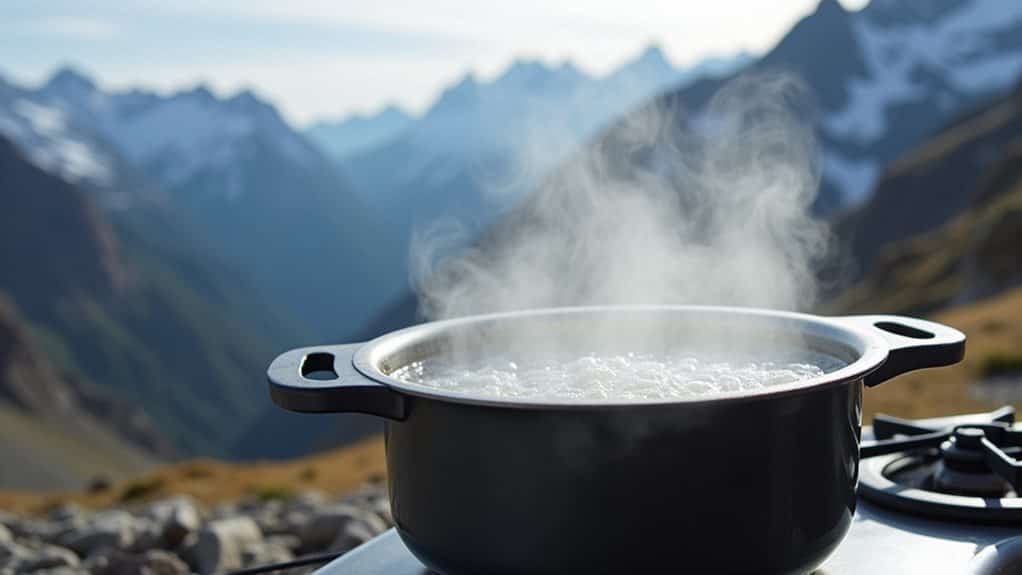water boils at lower temperatures