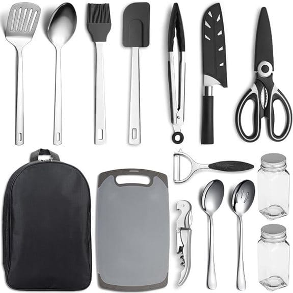 Kyraton 15-Piece Camping Cookware Set