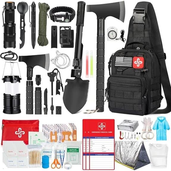 Survival Kit with First Aid Tools and Bag
