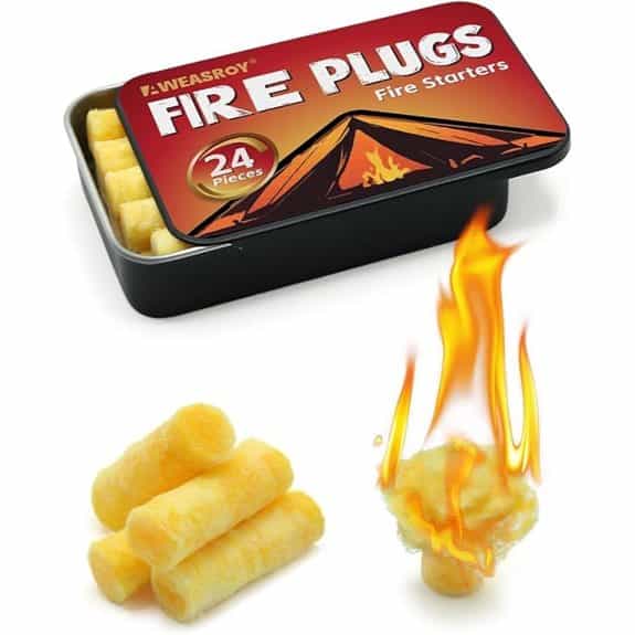 Windproof Fire Starters for Fireplace BBQ Camping 24 pcs